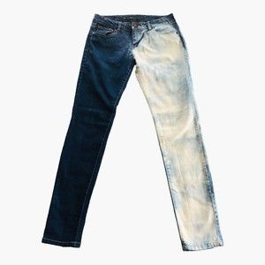 Celebrity Pink Women 5 Retro Y2K Two Tone Low Rise Skinny Stretch Blue Jeans